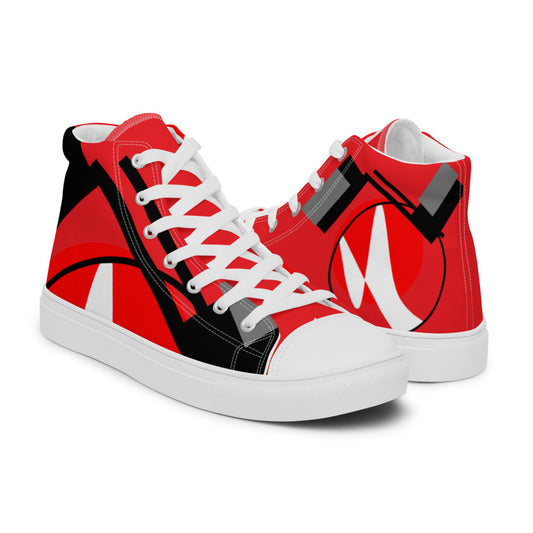 Origen Destination |On-Arrival Point of Origen Symbol-inspired Men’s high top canvas shoes