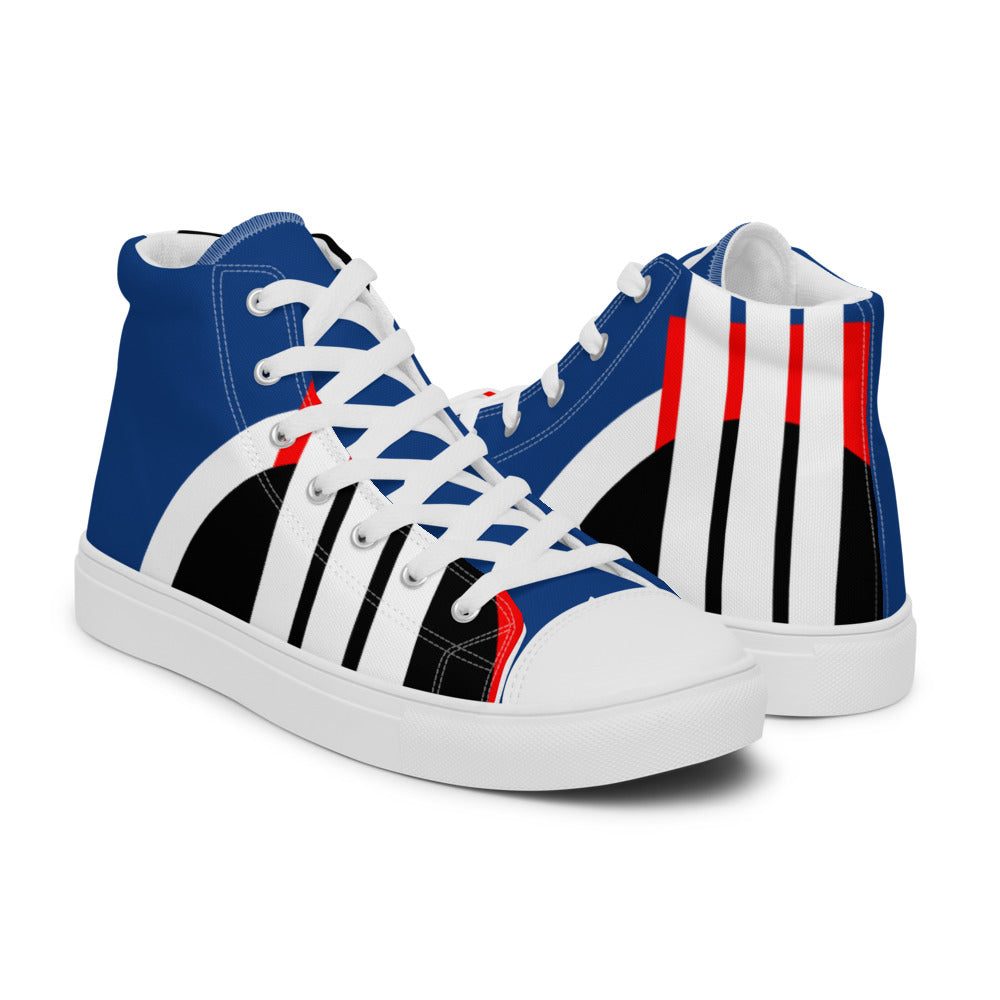 Origen Destination |On-Arrival Point of Origen Men’s Symbol-inspired high top canvas shoes