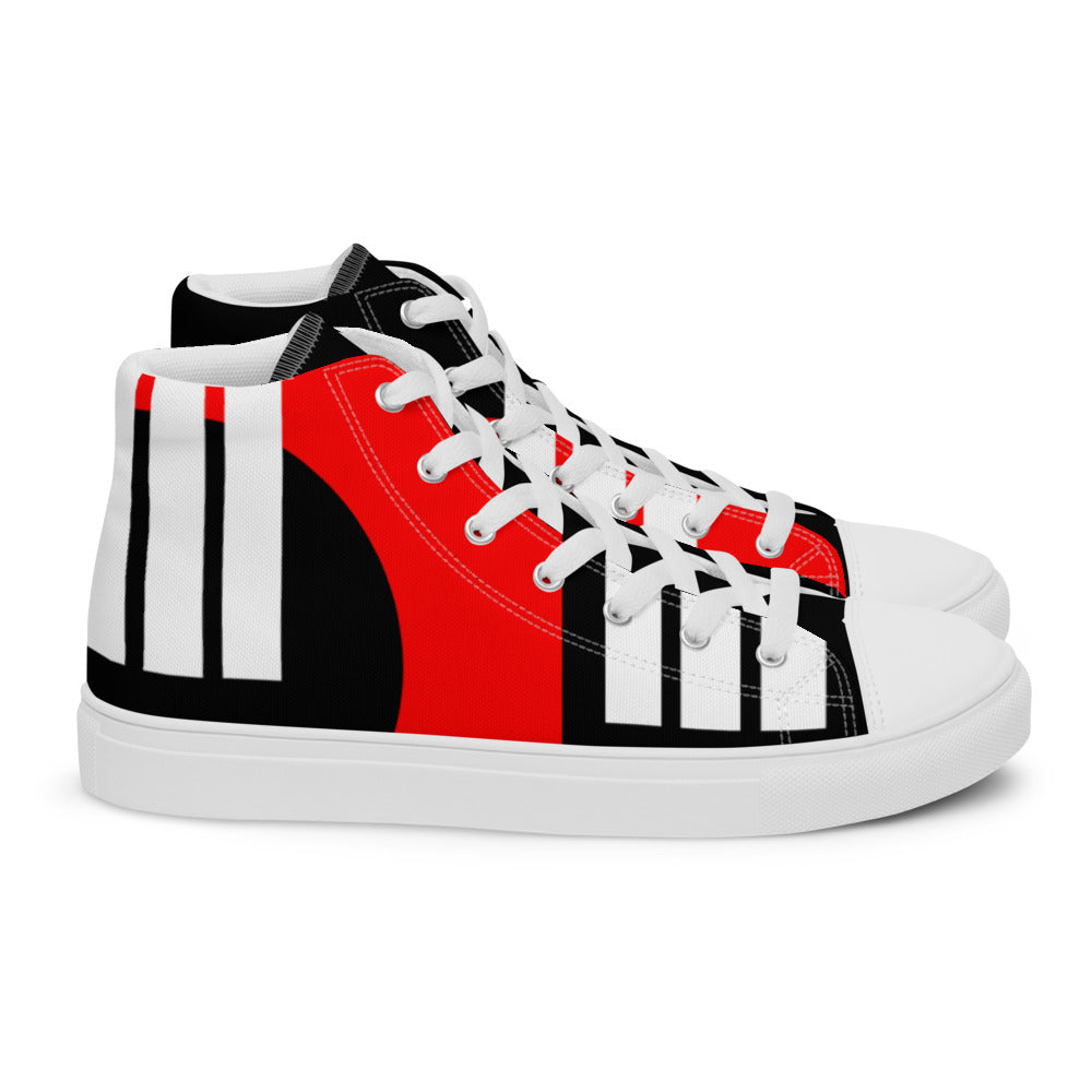 Origen Destination |On-Arrival Point of Origen Men’s Symbol-inspired high top canvas shoes