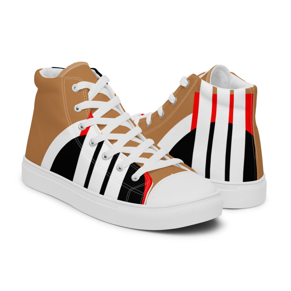 Origen Destination |On-Arrival Point of Origen Men’s Symbol-inspired high top canvas shoes