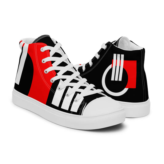 Origen Destination |On-Arrival Point of Origen Symbol-inspired Men’s high top canvas shoes