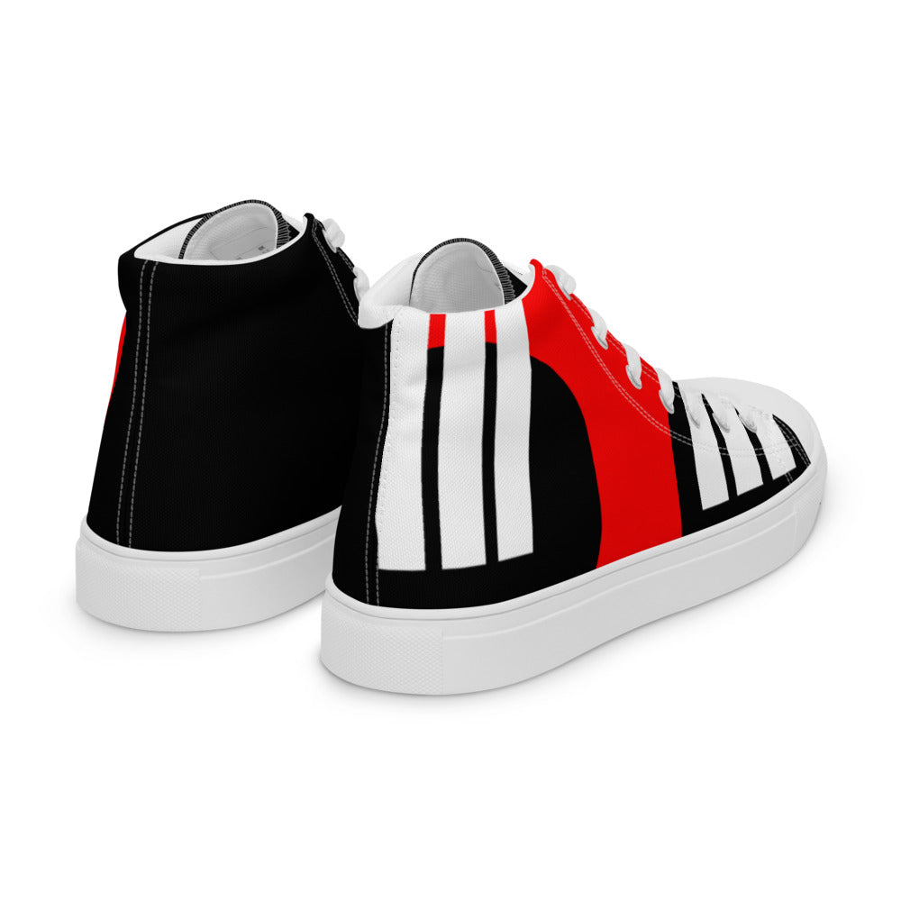 Origen Destination |On-Arrival Point of Origen Men’s Symbol-inspired high top canvas shoes
