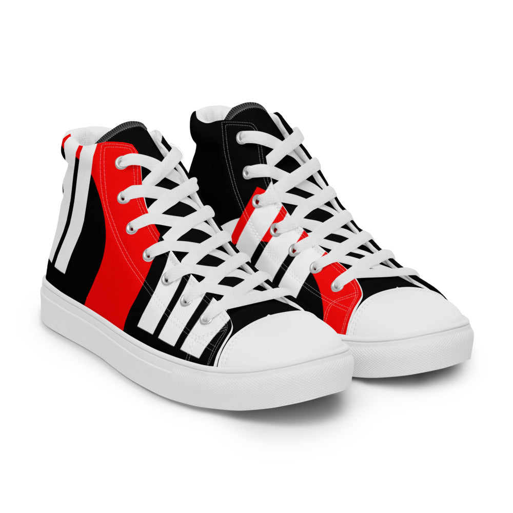 Origen Destination |On-Arrival Point of Origen Men’s Symbol-inspired high top canvas shoes
