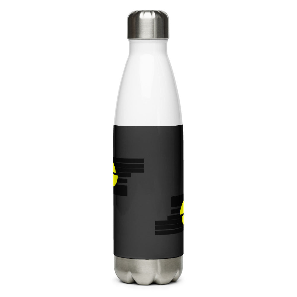 Origen Destination On-Arrival Point of Origen Symbol-inspired Grey/Yellow Stainless Steel Water Bottle