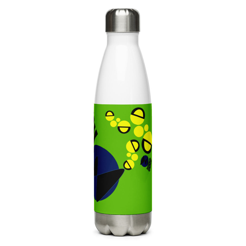 Origen Destination On-Arrival Point of Origen Symbol-inspired Lime/Blue Stainless Steel Water Bottle