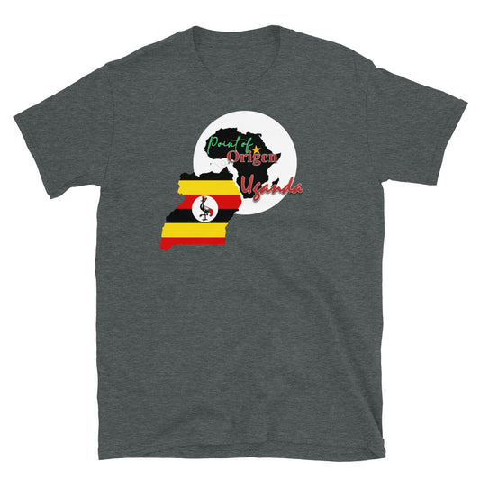 Origen Destination | On-Arrival Point of Origen Uganda Country Flag Short-Sleeve Unisex T-Shirt