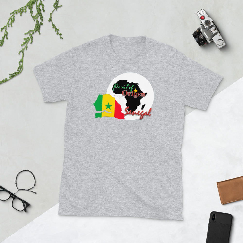 Origen Destination | On-Arrival Point of Origen Senegal Short-Sleeve Unisex T-Shirt