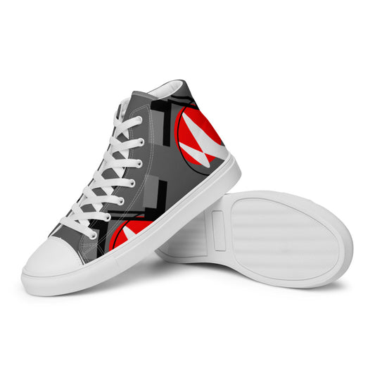 Origen Destination |On-Arrival Point of Origen Symbol-inspired Women’s high top canvas shoes