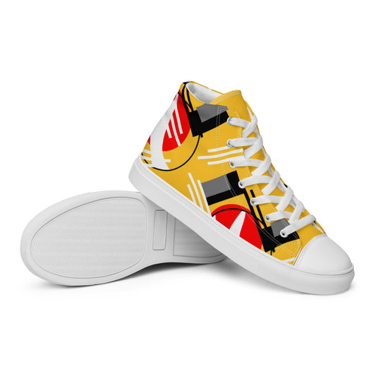 Origen Destination | On-Arrival Point of Origen Symbol-inspired Women’s high top canvas shoes