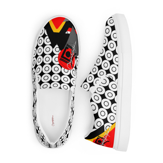 Origen Destination Signature Women’s slip-on canvas (Blk-Grey-Tang)