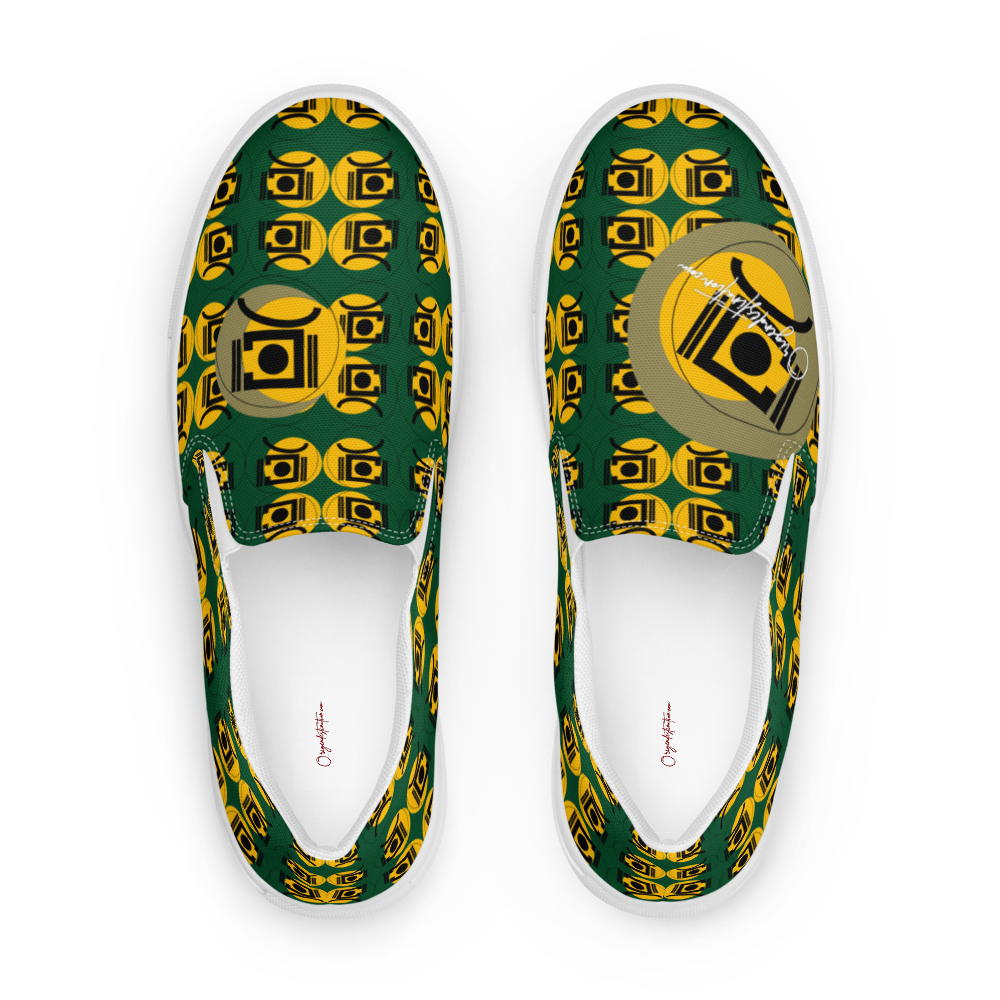 Origen Destination Signature Women’s slip-on canvas (OGold-ForestG)