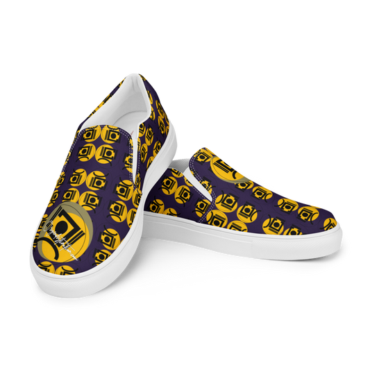 Origen Destination Signature Women’s slip-on canvas (DPurp-Gld)