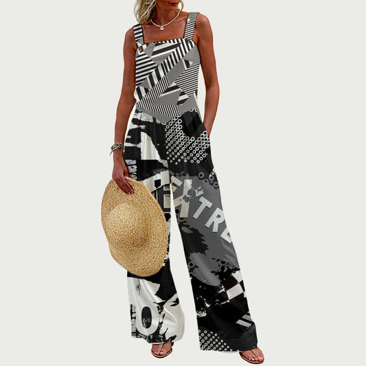 OBON Women's Wide-Leg Jumpsuit BW
