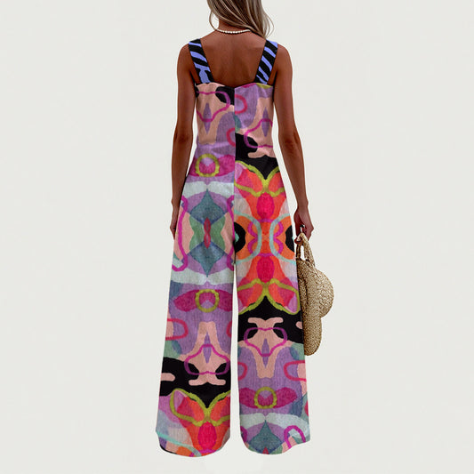 OBON Women's Wide-Leg Jumpsuit PNK