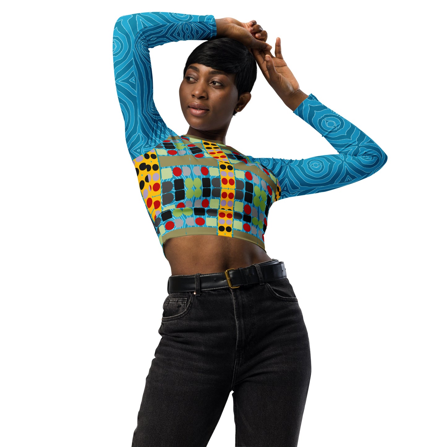 OD  Cycled long-sleeve crop top VFD1