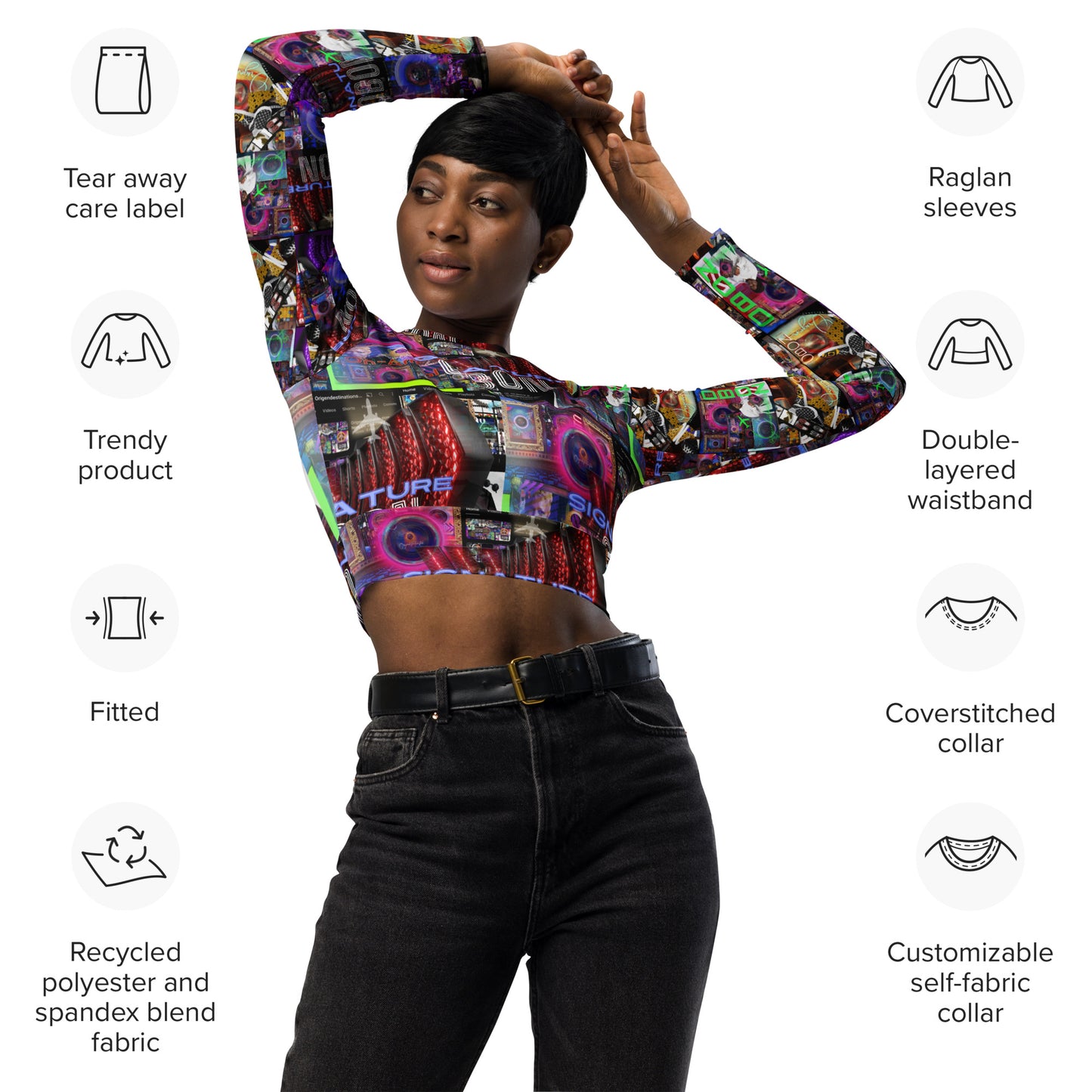 OBON Promo long-sleeve crop top Bannr