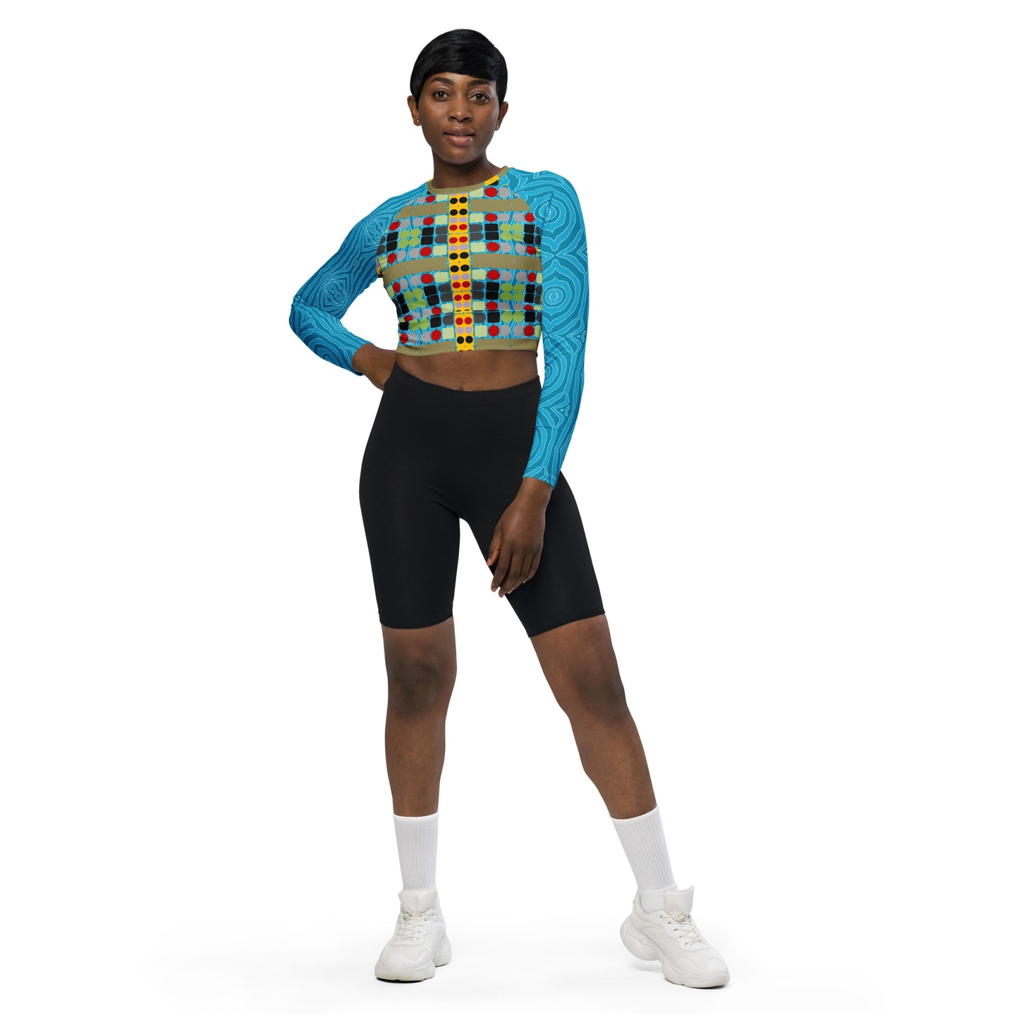 OD  Cycled long-sleeve crop top VFD1