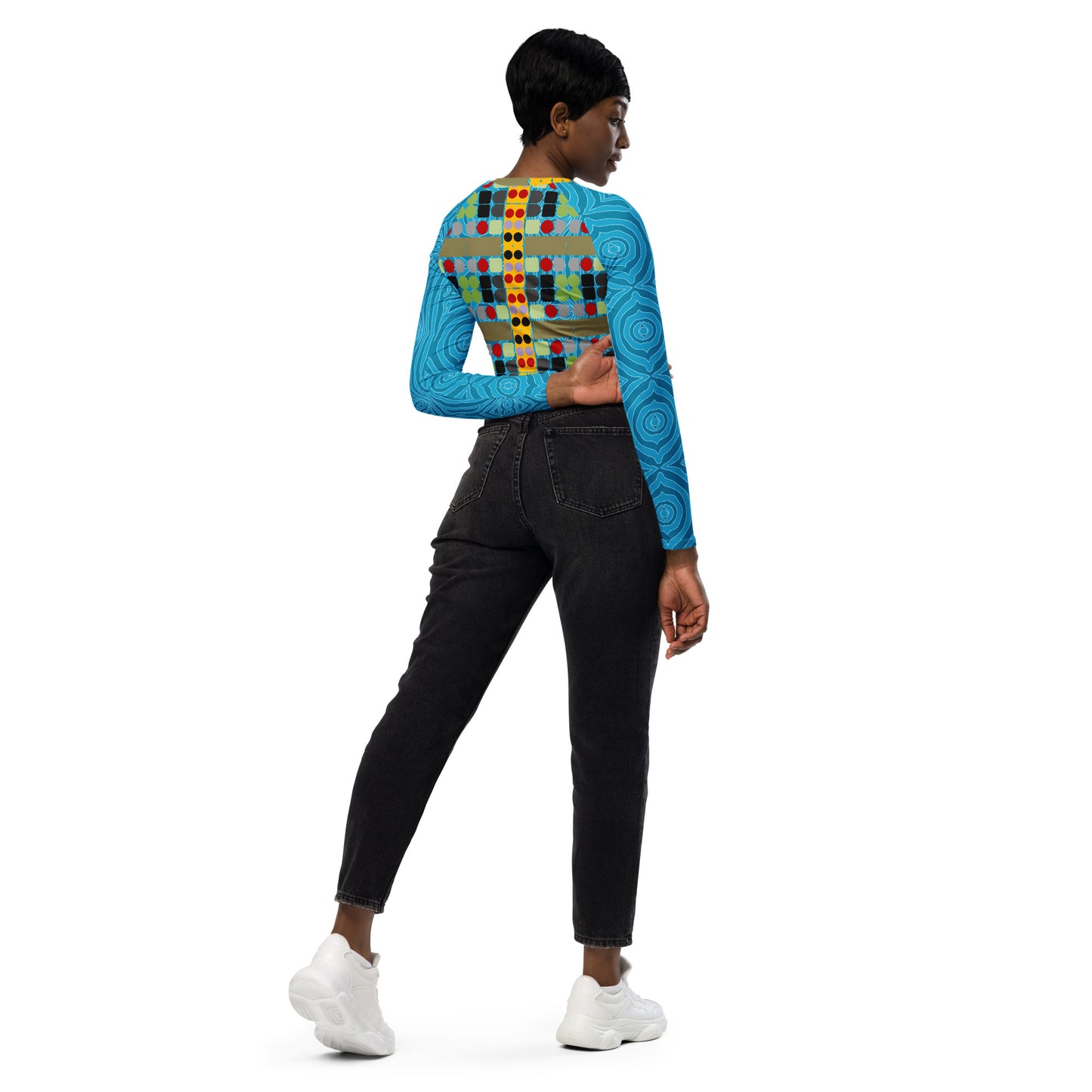 OD  Cycled long-sleeve crop top VFD1