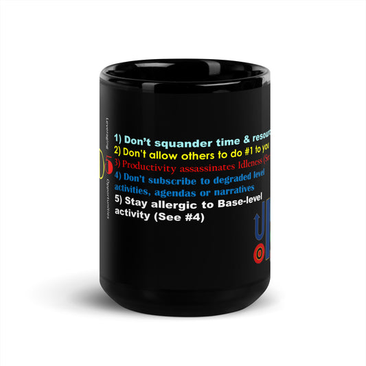OD SYM Take 5 Opportunities Black Glossy Mug