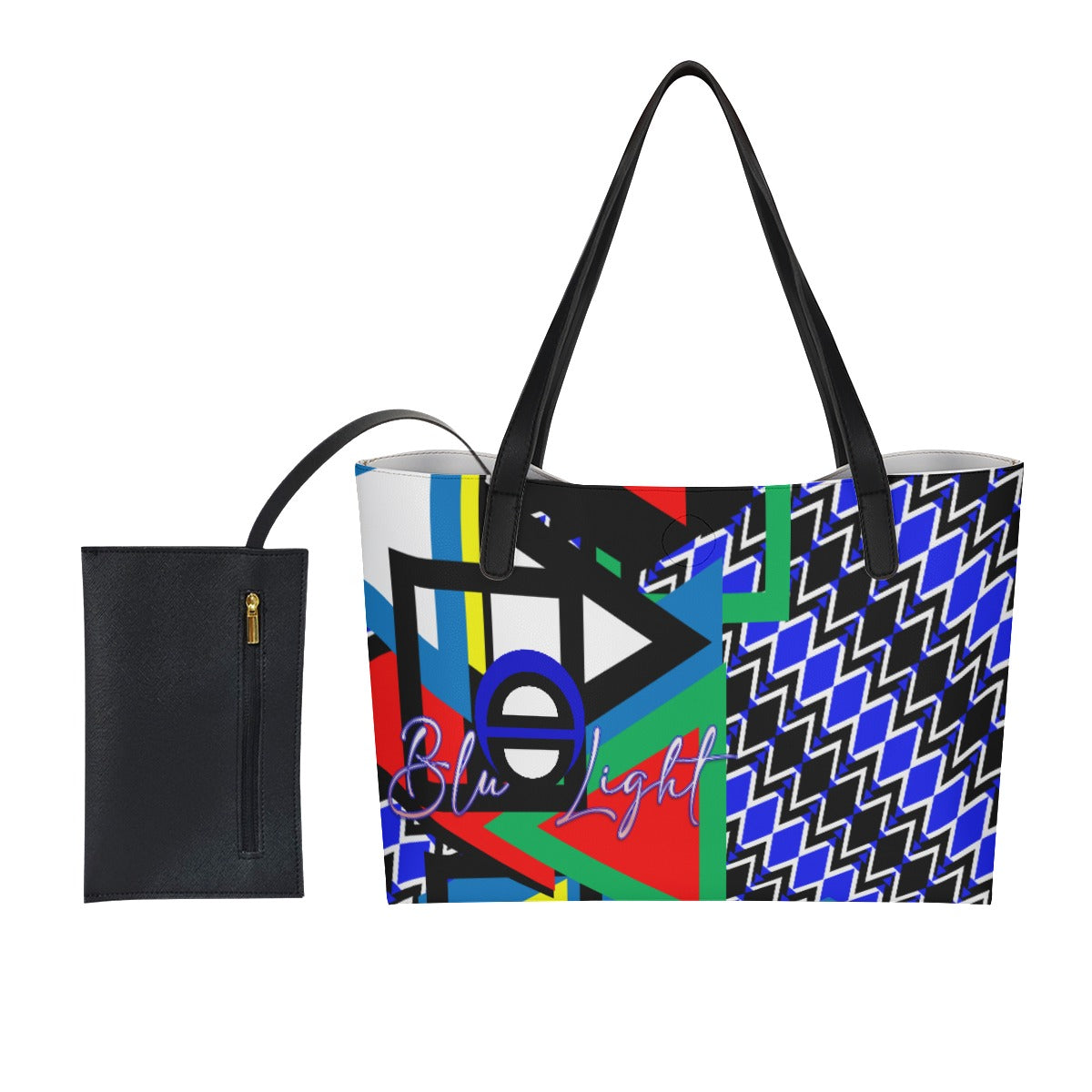 Origen Destination| Women's Blu-Light Tote Bag With Black Mini Purse