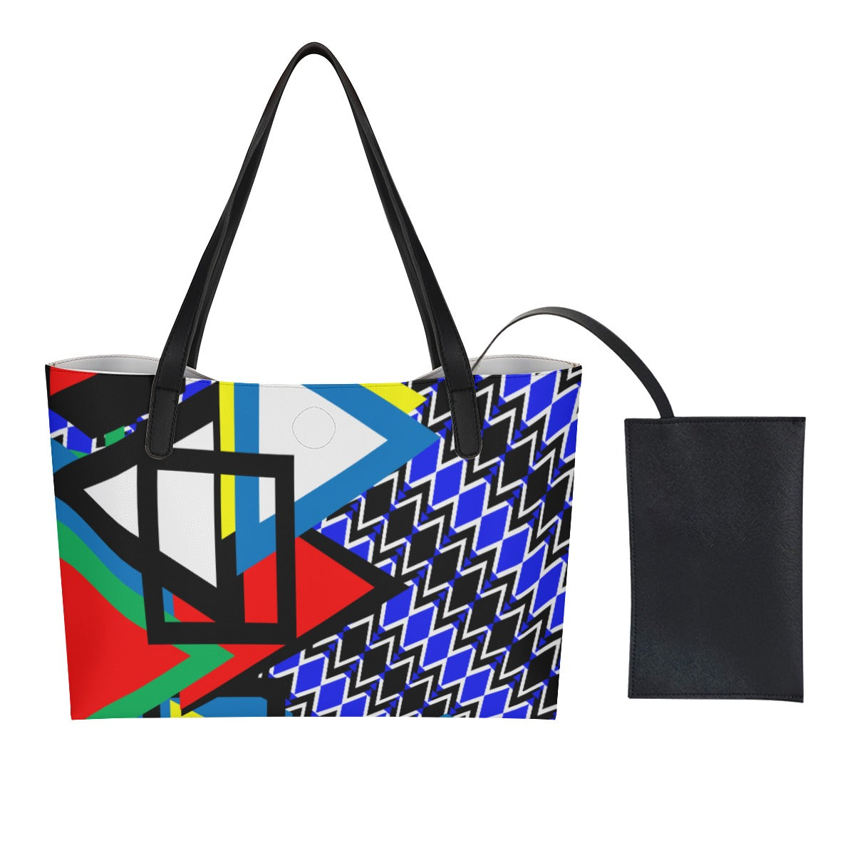 Origen Destination| Women's Blu-Light Tote Bag With Black Mini Purse