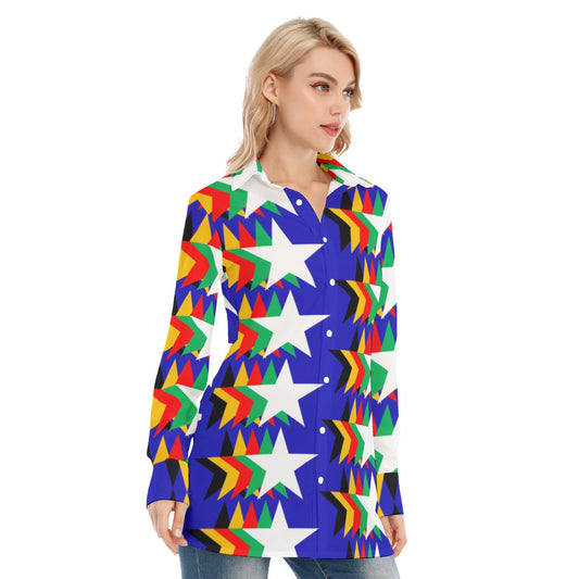 Origen Destination  Women's  Long-sleeve Classic Button-down Shirt