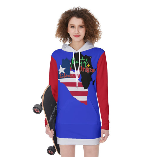 Origen Destination |On-Arrival Point of Origen Liberian Women's Long Hoodie