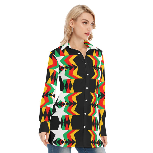 Origen Destination  Women's  Long-sleeve Classic Button-down Shirt