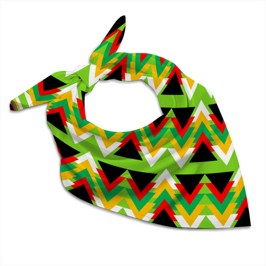 Origen Destination| Custom Silk-liked Lime Scarf 36" x 36" Thin Satin Shawl