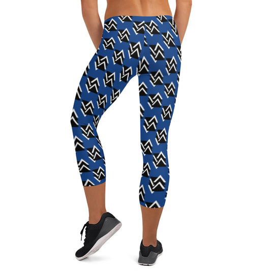 Origen Destination |On-Arrival Point of Origen Symbol-inspired Blue Capri Leggings