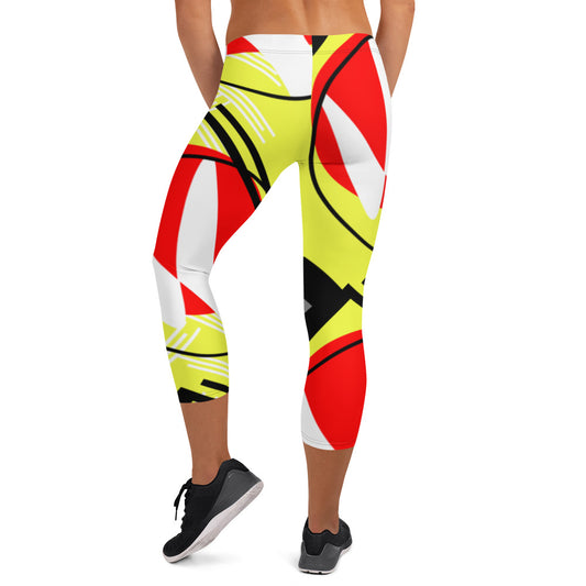 Origen Destination |On-Arrival Point of Origen Symbol-inspired Yellow Capri Leggings