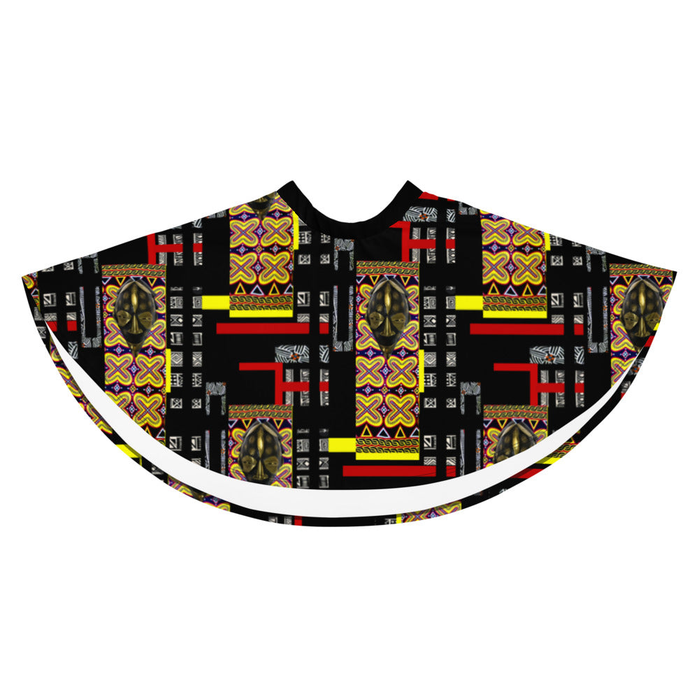 Origen Destination |On-Arrival Point of Origɛn African Symbol-inspired Flare Skirt