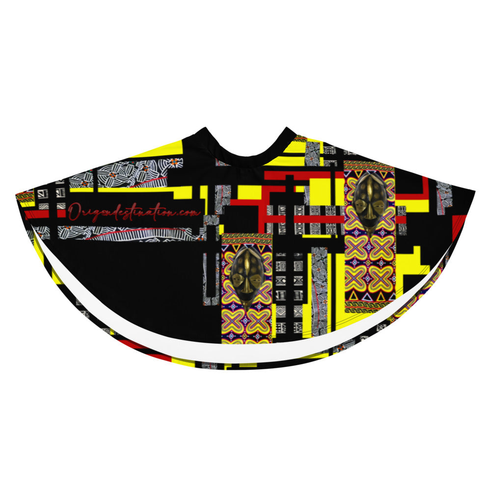 Origen Destination | On-Arrival Point of Origen African Symbol-inspired Flare Skirt