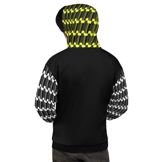 Origen Destination |On-Arrival Point of Origen Symbol-inspired Green/Yellow/White Unisex Hoodie