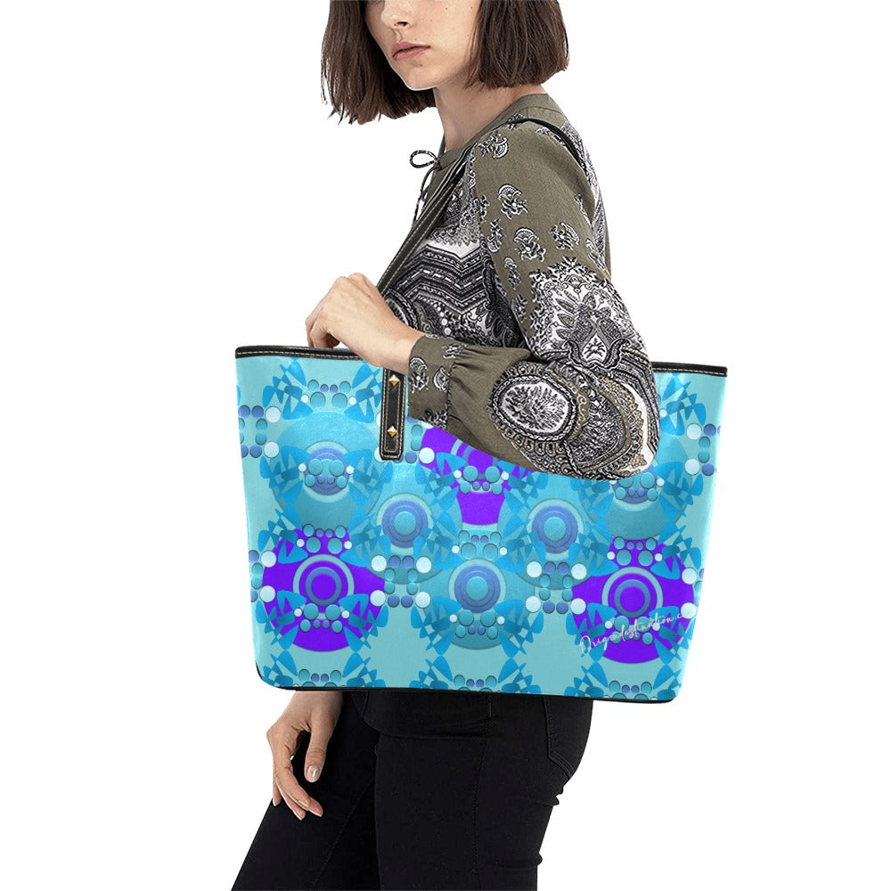 Origen Destination Women's Blu-Hue Rivet-strap Large Tote Bag