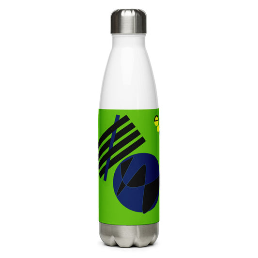 Origen Destination On-Arrival Point of Origen Symbol-inspired Lime/Blue Stainless Steel Water Bottle
