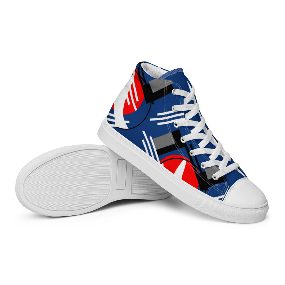 Origen Destination |On-Arrival Point of Origen Symbol-inspired Women’s high top canvas shoes